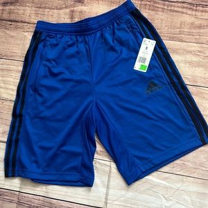 blue adidas shorts